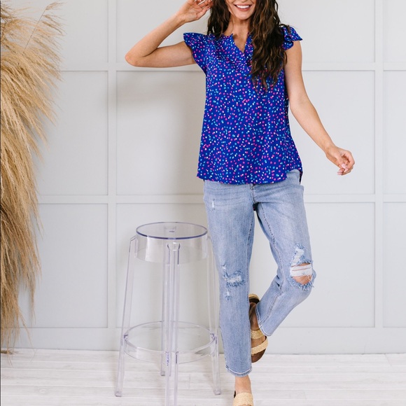 True Blue & Confetti Blouse - Picture 5 of 10